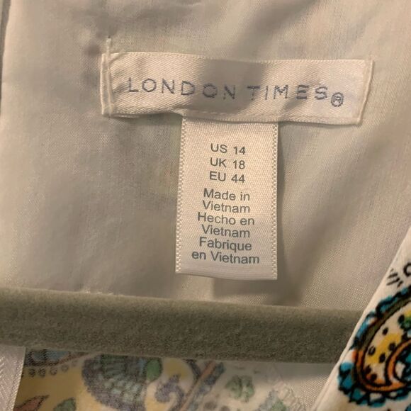 London Times Shift Dress Size 14 Summer Tank Style - Picture 2 of 4